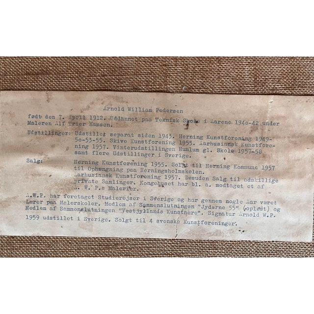 Vintage Painting by Danish Artist Arnold William Pedersen For Sale - Image 12 of 12