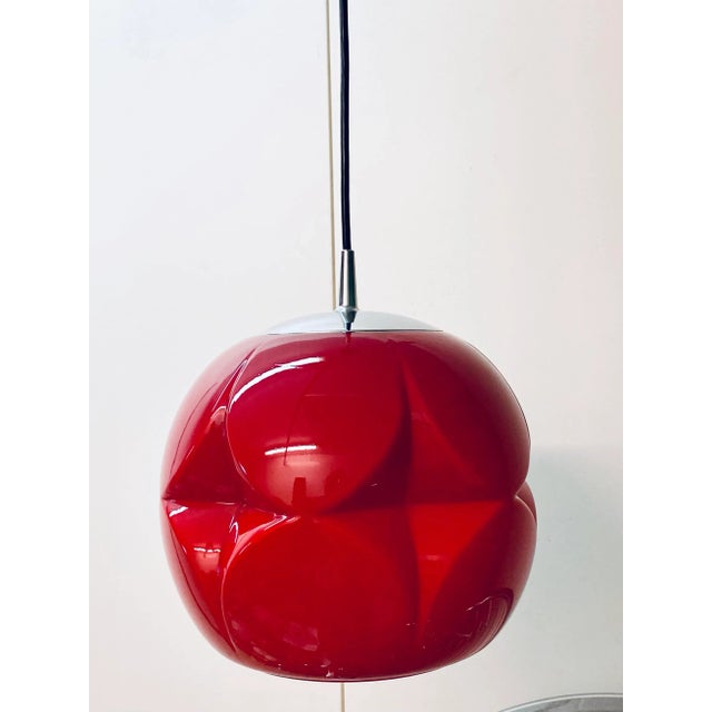 Mid-Century Modern Mid-Century Modern Glass Pendant Lamp from Peill & Putzler For Sale - Image 3 of 12