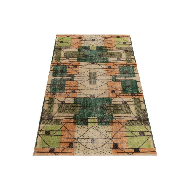 From Rug & Kilim’s Mid century Pasha collection, a 1960s rug celebrating the works of a bold designer from Turkey. The 4x7...