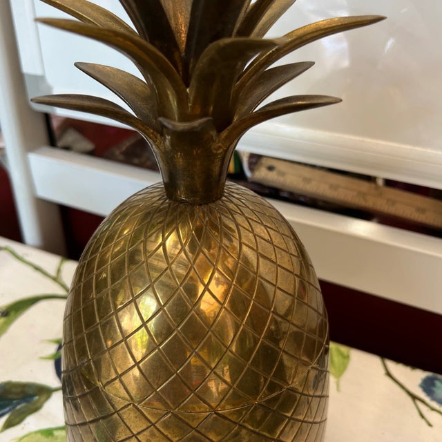 Great vintage brass pineapple container. Great to use as decor and as a practical catchall. Please check out my other...