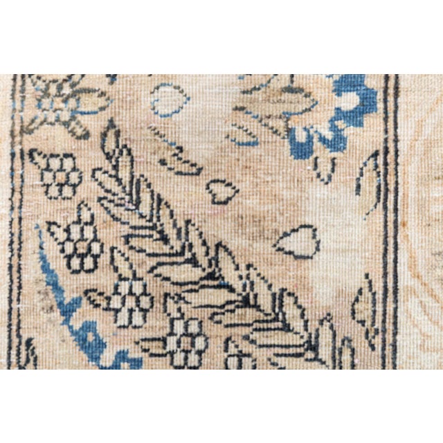 Fine Antique Persian Kirman Blue Handmade Wool Carpet For Sale - Image 9 of 9