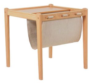 Danish Side Table with Magazine Holder by S.P. Jensen for BRDR Furbo, 1960s