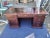 Modern Custom Built Executive Partner's Desk With Mother of Pearl Inlay For Sale - Image 9 of 10