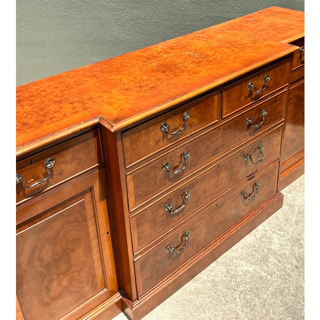 Vintage Flame Mahogany Sideboard Cabinet For Sale - Image 11 of 14