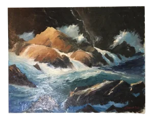 1970s Seascape Oil Painting by Samuel Dale