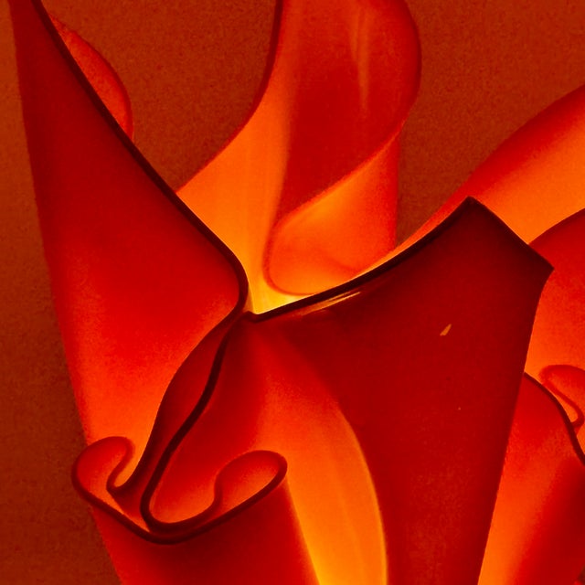 Sculptural Orange Plastic Table Lamp by Les Eclarares, France, 1990s For Sale - Image 10 of 16