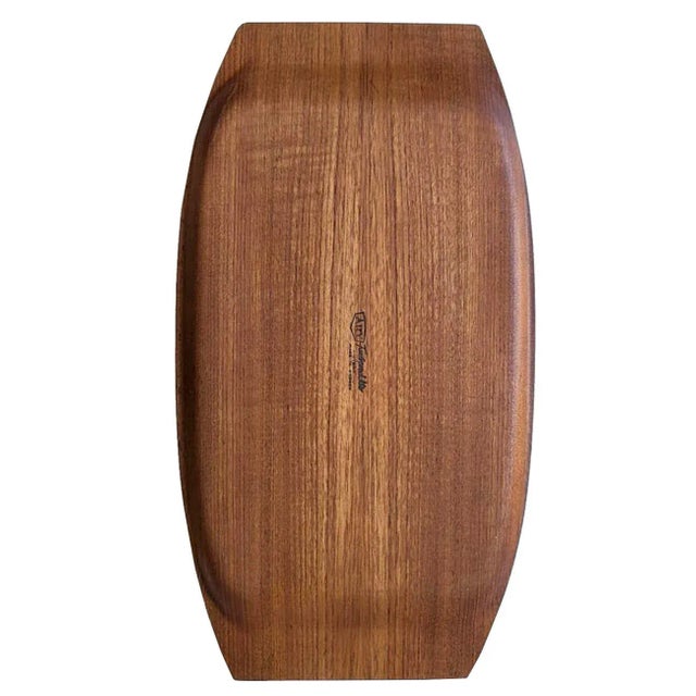 Mid 20th Century Swedish Åry Nybro Fanérprodukter Bentwood Teak Tray For Sale - Image 10 of 13