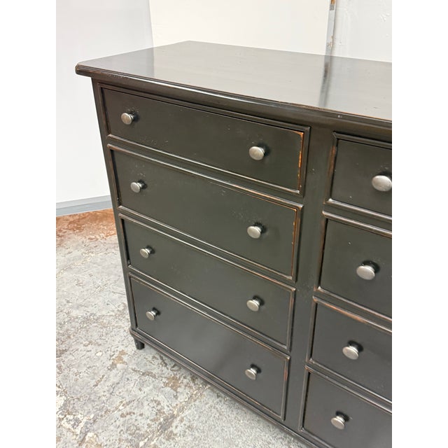 Eastern Furniture Co. Ebony Eight-Drawer High Dresser For Sale - Image 10 of 12