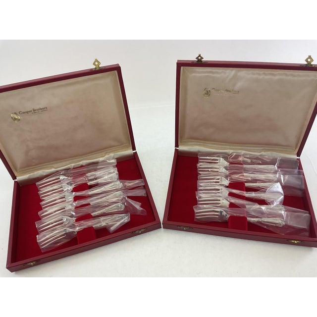 1980s 1980s Silver Plated Pastry Forks, La Regence - Set of 12 For Sale - Image 5 of 15