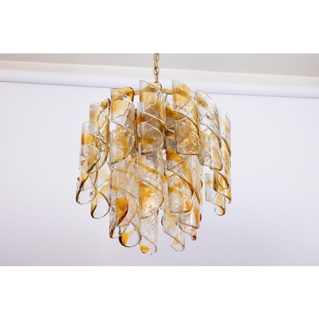 Large Murano Glass Tubes Flush Mount Light from Kaiser, Germany, 1960s For Sale - Image 9 of 17