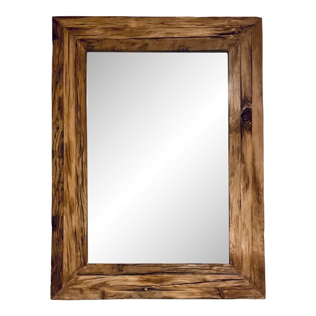 Rustic Reclaimed Wood Rennick Wall Mirror For Sale