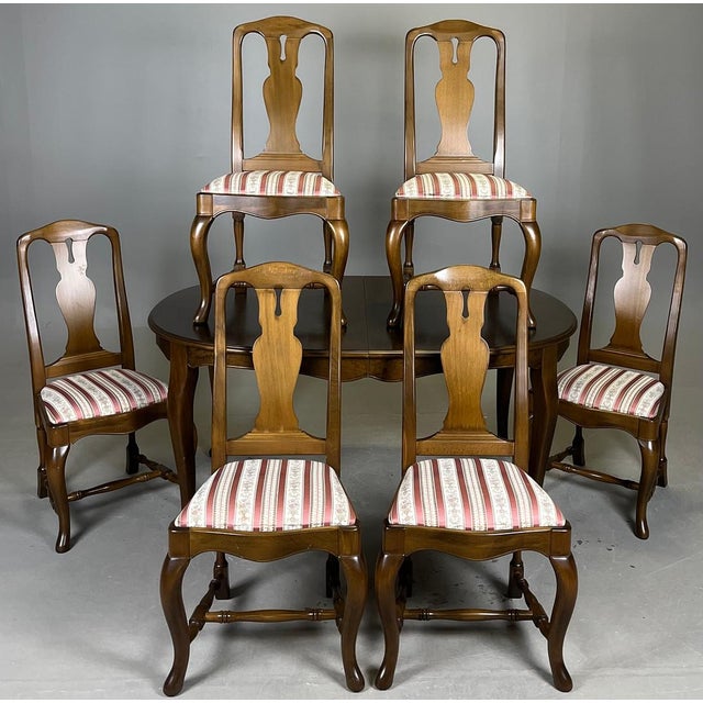 Mid-Century Modern Swedish Dining Suite, 1950s, Set of 7 For Sale - Image 9 of 9