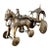 Antique Cast Metal Temple Toy , Early 20th Century Horse & Carriage Sculpture For Sale