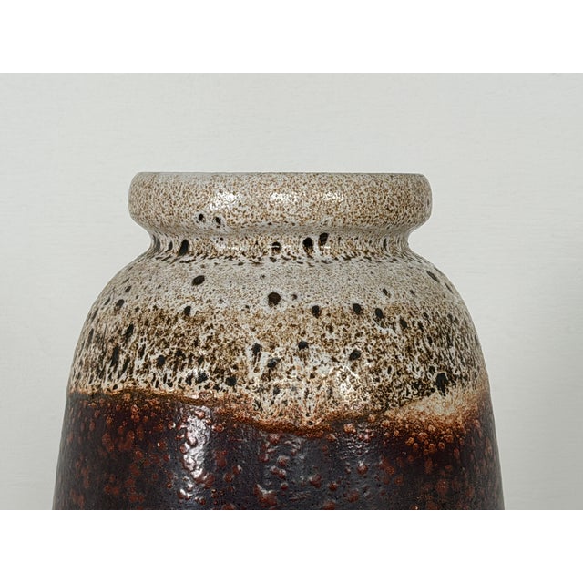 Mid-Century Modern Floor Vase 284-53 in Fat Lava Ceramic by Scheurich, West Germany, 1970s For Sale - Image 3 of 7