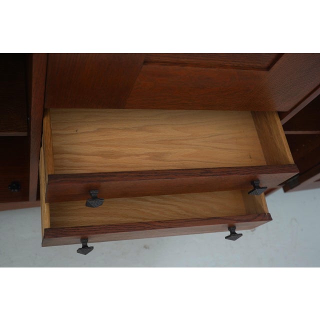 Stickley Mission Oak Arts & Crafts Bookcase Desk For Sale In Philadelphia - Image 6 of 18