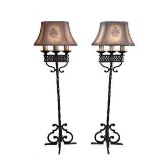 Late 20th Century Fine Art Lighting Console Table Lamps – A Pair For Sale