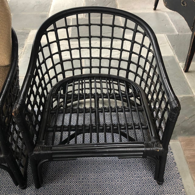 Vintage Painted Rattan Porch Chairs a Pair Chairish