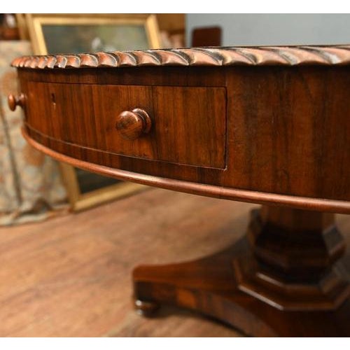 Brown Regency Drum Centre Table in Mahogany, 1820s For Sale - Image 8 of 11