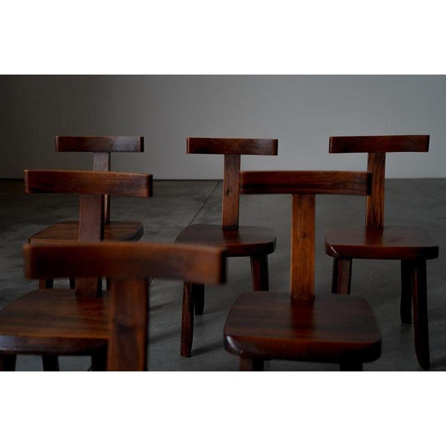 T Back Dining Chairs by Aranjou, 1960s, Set of 6 For Sale - Image 7 of 14