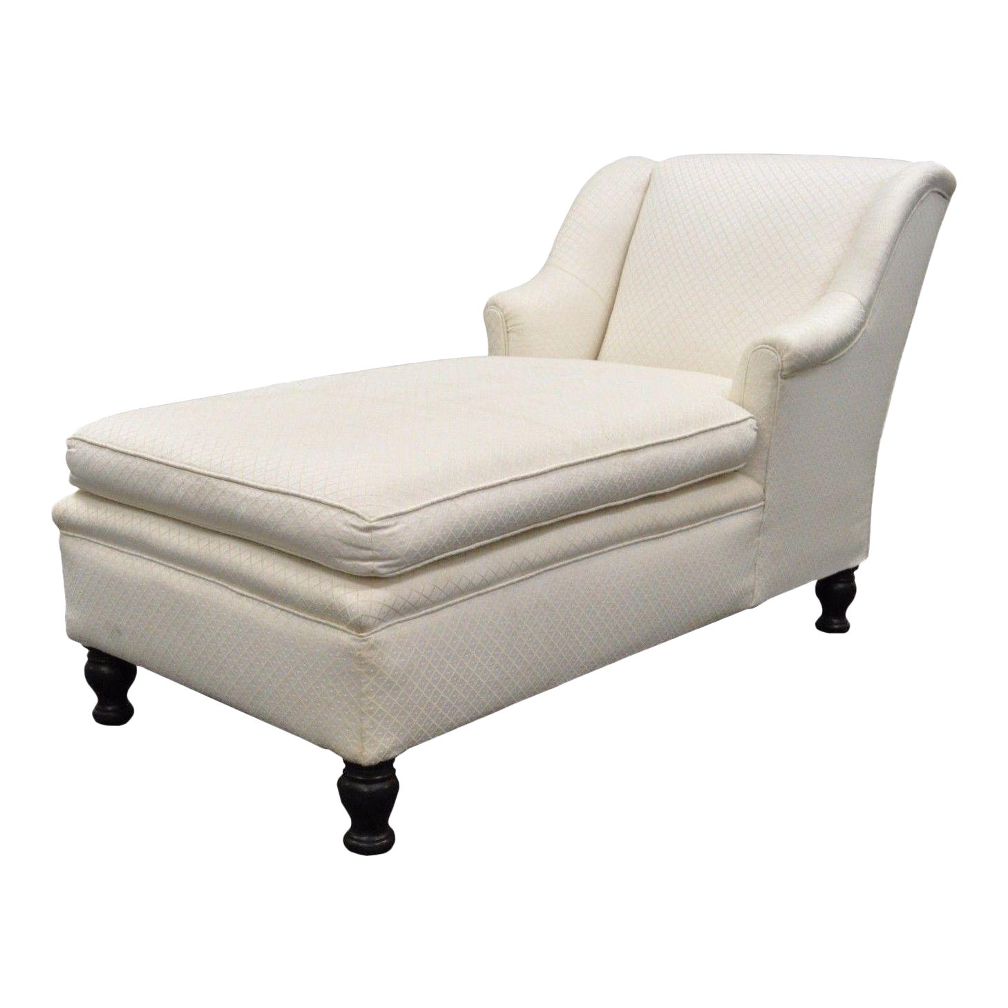 Antique French Empire Style Chaise Lounge Fainting Couch Sofa Bun Feet