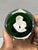 Late 20th Century Cristal d'Albret France JFK Jackie Kennedy Sulphide Paperweight Faceted Green For Sale - Image 4 of 9