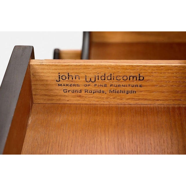 John Widdicomb, American Modern, Tambour Writing Desk, Walnut, Brass, Usa, 1960s For Sale - Image 13 of 13