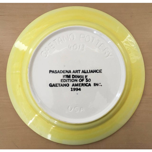 Contemporary Kim Dingle, Rare "Why I am a Vegetarian" Kim Dingle Art Plate, 1994 For Sale - Image 3 of 4