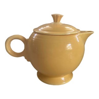 Mid 20th Century Mid Century Yellow Fiestaware Teapot For Sale