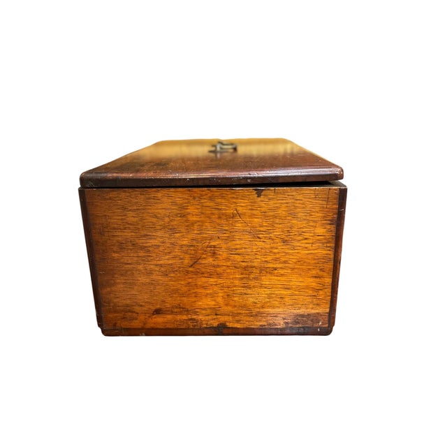 English 19th Century Antique Storage Box With Key For Sale - Image 3 of 6