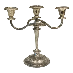 Mid 20th Century Silver Plate Twist Arm Candelabra