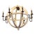 Port & Manor Distressed Globe 8 Light Chandelier For Sale