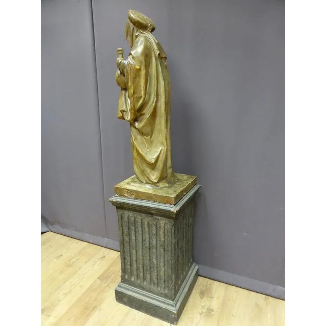 Antique XIX Saint Martha Statue For Sale - Image 6 of 11
