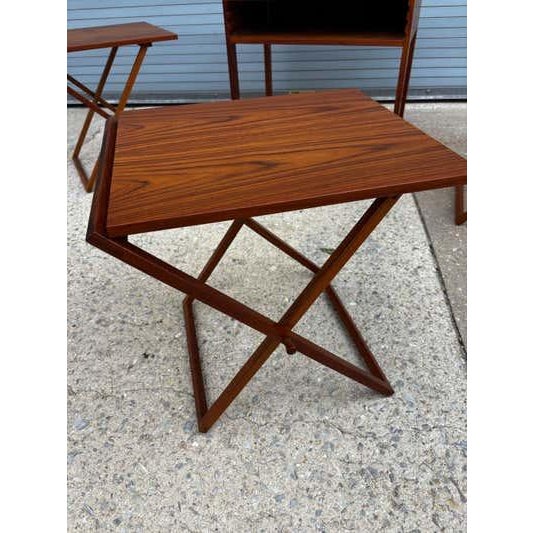 Wood Mid 20th Century Illum Wikkelso Folding Table Set for CFC Silkeborg For Sale - Image 7 of 12