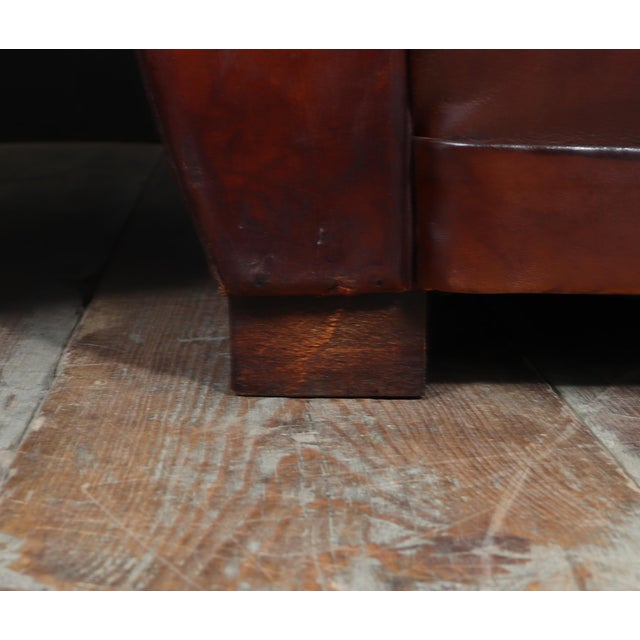 Animal Skin Art Deco French Moustache Back Leather Club Chairs, 1930, Set of 2 For Sale - Image 7 of 18