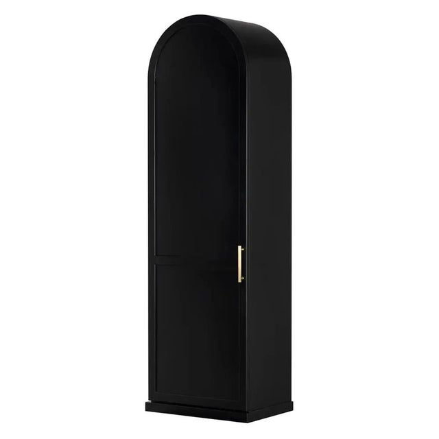The New Tyrol Hutch in Matte Black is a striking and functional addition to any space. Crafted from industrial steel and...