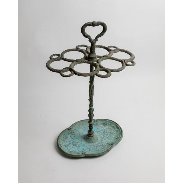 Metal Vintage Brass Umbrella Stand, 1930s For Sale - Image 7 of 15
