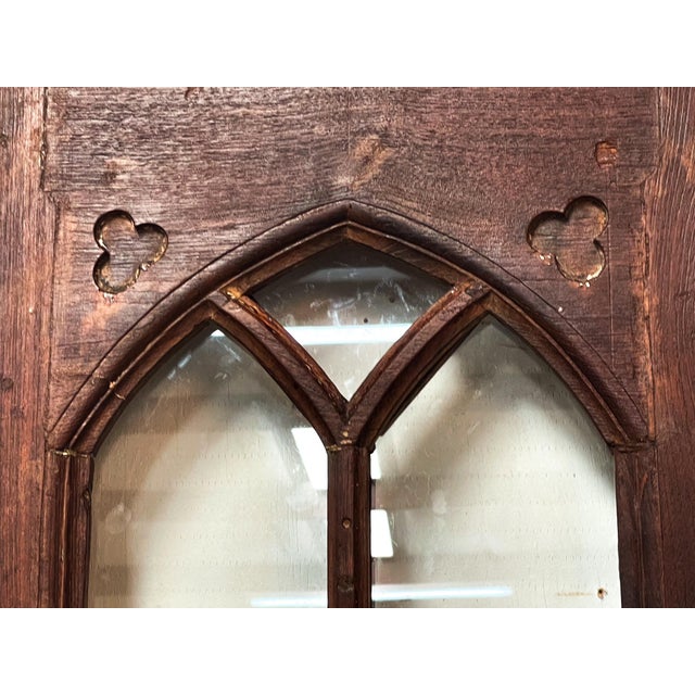1960s French Door Panels With Arch Top 14 Panes of Glass Set Size 87 X 46 For Sale - Image 5 of 12