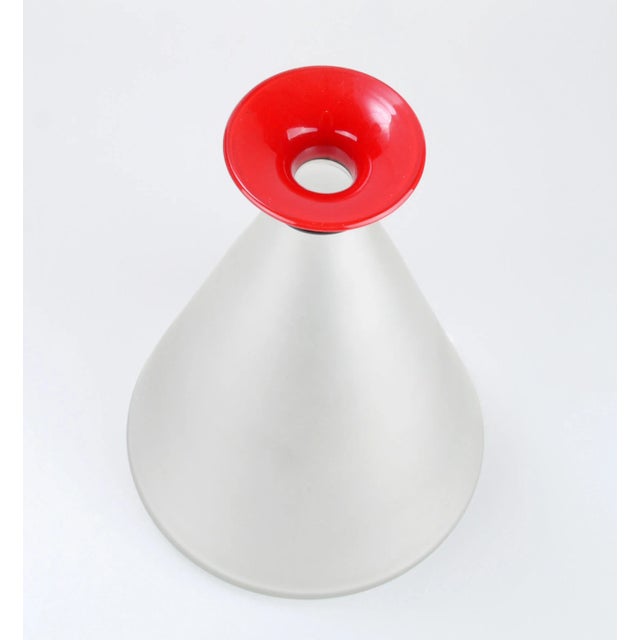 Modern Tall Italian Signed Handblown Glass Decanter For Sale - Image 3 of 9