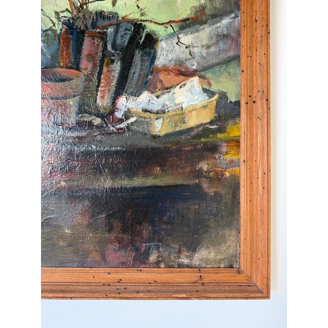 Wood 1960s Vintage Turner Still Life Oil on Canvas Painting in Wood Frame For Sale - Image 7 of 12