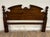 Traditional Vintage Convertible Queen or Full Size Traditional Pediment Cannonball Headboard For Sale - Image 3 of 10