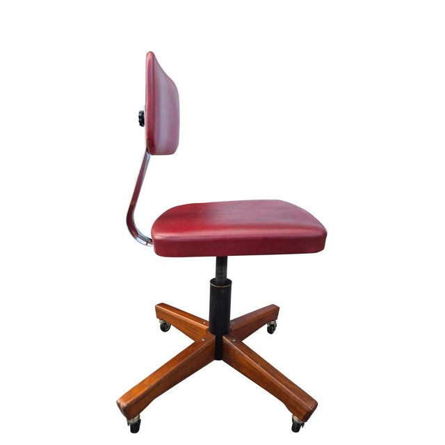 Mid-Century Modern Italian Swivel Office Chair by Anonima Castelli, 1950s For Sale - Image 13 of 15