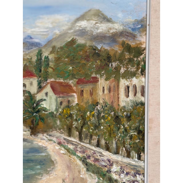 Kewe, Coastal Village, 1984, Oil Painting on Panel, Framed For Sale - Image 10 of 15