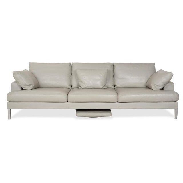 Clarus 3-Seater Sofa in Grey Leather from FSM For Sale - Image 13 of 13