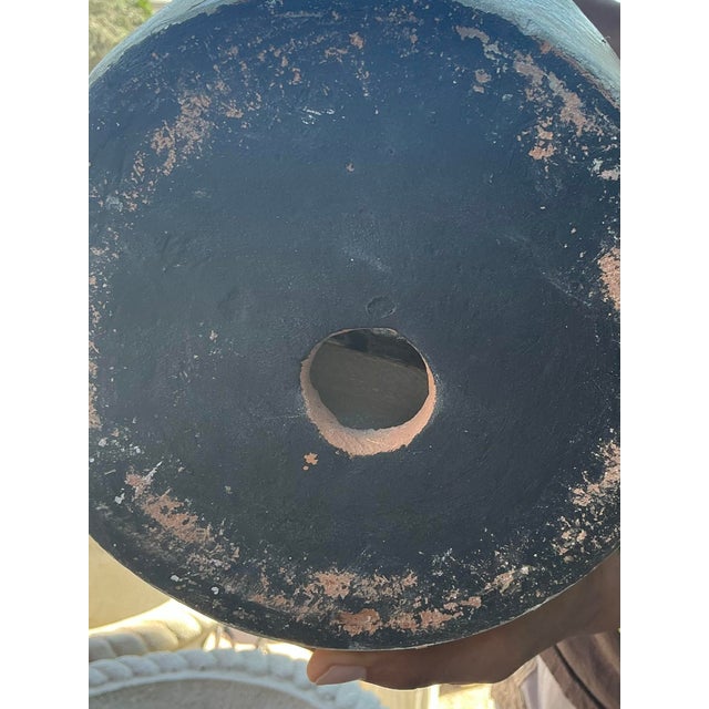 Vintage Mottled Plaster Vase For Sale - Image 4 of 12