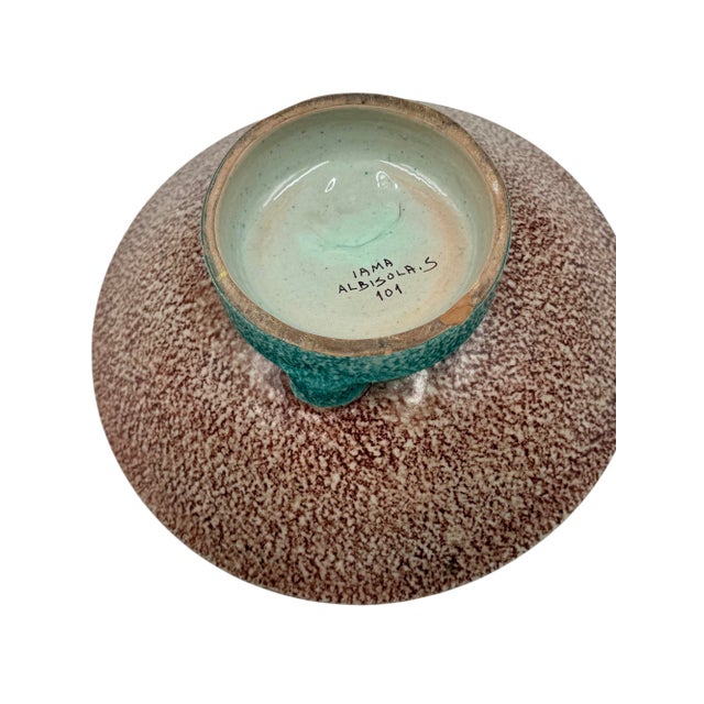 Green Futurist Ceramic Vide Poche, Iama Albisola Italy 1930s For Sale - Image 8 of 14