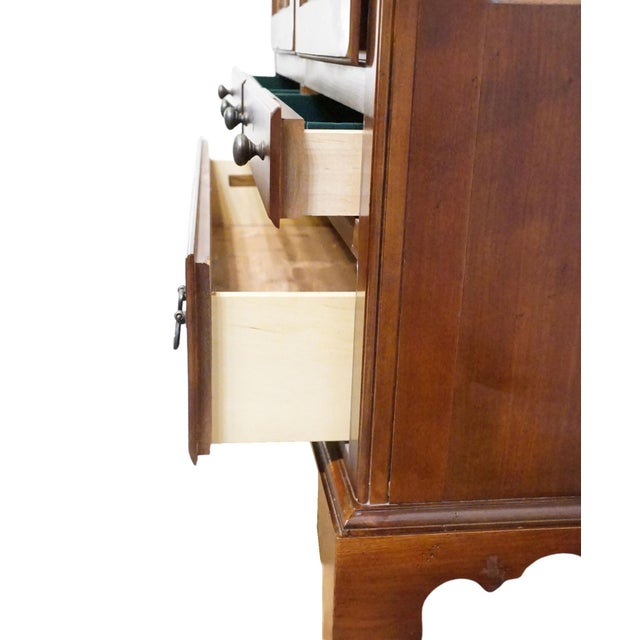 Brown American of Martinsville Solid Cherry Contemporary Traditional 44" Lighted Display Curio Cabinet 125-421 For Sale - Image 8 of 13