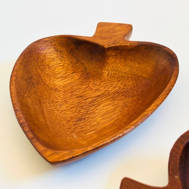 Wood Mid Century Wood Card Suit Dishes - Set of 4 For Sale - Image 7 of 12