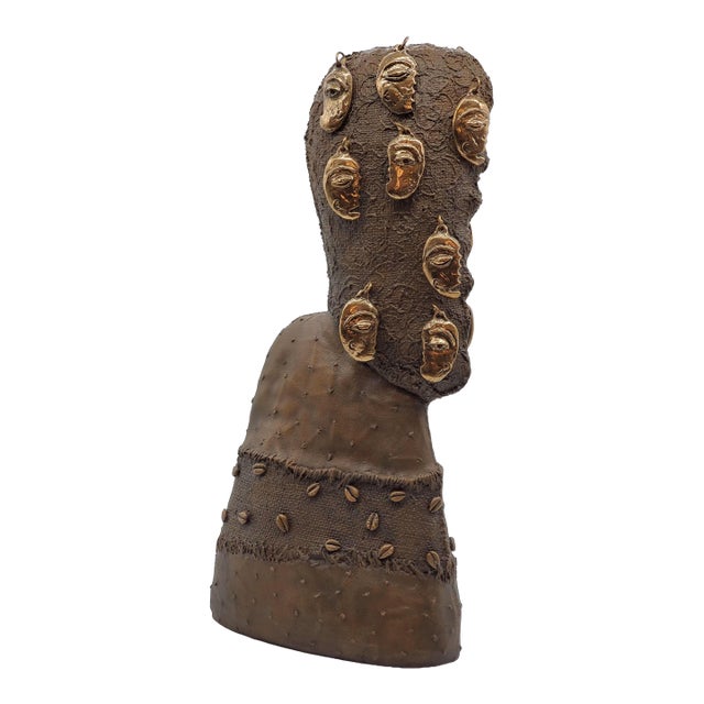 Manuel Mendive, Rostro (Rare, Large Bronze Sculpture), 2014 For Sale