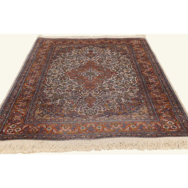 Neoclassical 79790 Vintage Indian Kashmir Rug, 03'01 X 05'02 For Sale - Image 3 of 10
