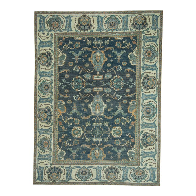 Turkish Oushak Antique Look Rug 9'1" x 12'4" #20096 For Sale